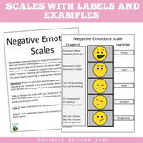 Negative Emotions Scales | Freebie