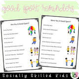 Good Sport Reminders | Differentiated Posters & Worksheets