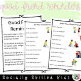Good Friend Reminders | Differentiated Posters & Worksheets