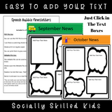 NEWSLETTERS Speech Bubble Theme | September To August | Color Version