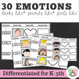 Emotions I.D Activities || For K-5th