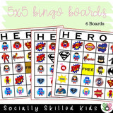 Superhero BINGO! | Differentiated BINGO For K-5th