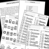 Modified Spelling Activities | Featuring 'b' Words | For 4th Grade