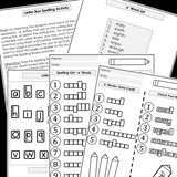 Modified Spelling Activities | Featuring 'e' Words | For 4th Grade