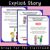 Understanding Personal Space | K-2nd | Social Skills Story and Activities