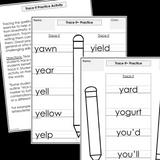 Modified Spelling Activities | Featuring 'y' Words | For 4th Grade