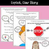 My Thought Bubble Thoughts | Social Skills Story and Activities | For 3rd-5th Grade