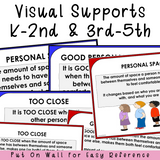 PERSONAL SPACE Behaviors | Differentiated For K-5th Grade