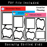 NEWSLETTERS Speech Bubble Theme | September To August | Color Version