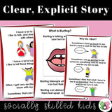 I Can Stop Blurting | Social Skills Story & Activity BUNDLE | For Boys & Girls | Pre-K, K-2nd , 3-5th