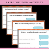 Using Friendly Talk | Social Skills Story and Activities | Distance Learning