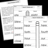 Modified Spelling Activities | Featuring Homophones | For 4th Grade