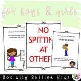 Social Skills Story and Activities, I Will Not Spit At Others