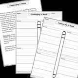 Modified Spelling Activities | Featuring 'h' Words | For 4th Grade