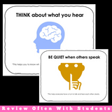 Appropriate Behaviors While Video Conferencing | ZOOM or Google Meet Cue Cards