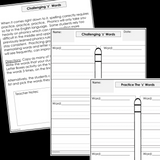 Modified Spelling Activities | Featuring 'z' Words |For 4th Grade