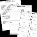Modified Spelling Activities | Featuring 'g' Words | For 4th Grade