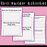 Social Skills Stories And Activities | Pack 4 | Body Awareness | For K-5th