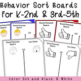 PERSONAL SPACE Behaviors | Differentiated For K-5th Grade