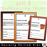 "WH" Question Prompts | Fall/Thanksgiving and Halloween Themed | Bundle