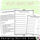 Good Friend Reminders | Differentiated Posters & Worksheets