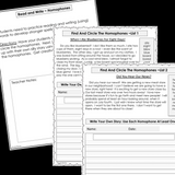Modified Spelling Activities | Featuring Homophones | For 4th Grade