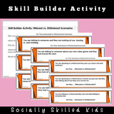 The Signs Of INterest v.s. The Signs Of DISinterest | Social Skills Story and Activities