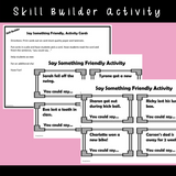 I Can Use Friendly Words | Social Skills Story and Activities | For K-2nd Grade