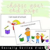 I Am Back At School! | Social Skills Story and Activities