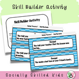 It's Okay To Make Mistakes -Social Skills Story and Activities - Featuring Boys