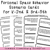 PERSONAL SPACE Behaviors | Differentiated For K-5th Grade