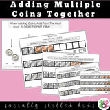 Adding Coins |  Worksheets To Identify And Add