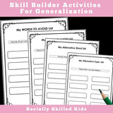 Words And Topics To Avoid Using At School | Social Skills Story & Activities