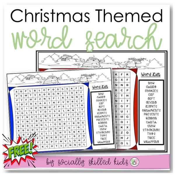 Christmas Themed Word Search | Freebie
