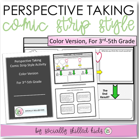 PERSPECTIVE TAKING and PROBLEM SOLVING Activity | Comic Strip Style | Color Version For 3rd-5th Grade