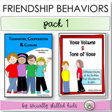Friendship Behavior Activities | Pack 1 | Teamwork and Cooperation And Voice Volume/Tone