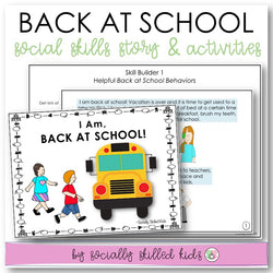 I Am Back At School! | Social Skills Story and Activities