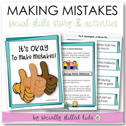 It's Okay To Make Mistakes | Social Skills Story and Activities | For 3rd-5th Grade