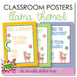 Llama Themed Classroom Rules Posters | Freebie