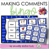 Making Comments BINGO! | Social Skills Activity For K-5th