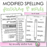 Modified Spelling Activities | BUNDLE 2 | 'h' - 'm' Words | For 4th Grade
