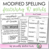 Modified Spelling Activities | BUNDLE 2 | 'h' - 'm' Words | For 4th Grade