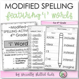 Modified Spelling Activities | BUNDLE 2 | 'h' - 'm' Words | For 4th Grade