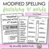 Modified Spelling Activities | BUNDLE 3 | 'n' - 's' Words | For 4th Grade