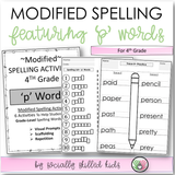 Modified Spelling Activities | BUNDLE 3 | 'n' - 's' Words | For 4th Grade