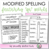 Modified Spelling Activities | BUNDLE 3 | 'n' - 's' Words | For 4th Grade