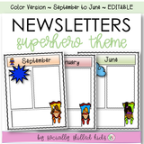 NEWSLETTERS Superhero Theme | September To June | Color Version