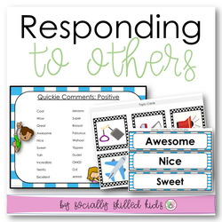 Responding To Others || CONVERSATION SKILLS || Differentiated Activities For K-5th