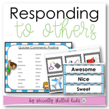 Responding To Others || CONVERSATION SKILLS || Differentiated Activities For K-5th