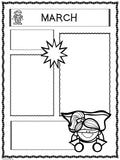 NEWSLETTERS Superhero Theme | September To August | Black and White Version